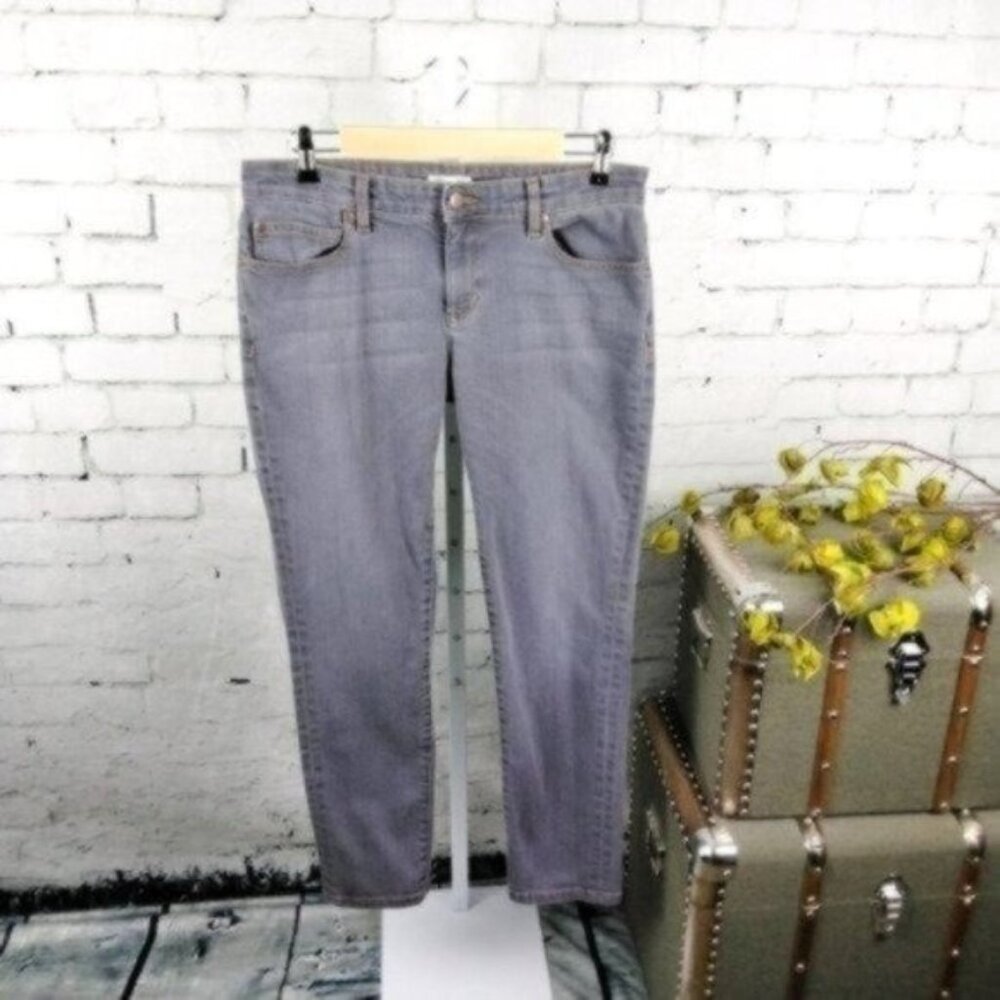 Eileen Fisher Organic Cotton Mid-rise Jeans Gray Size 6